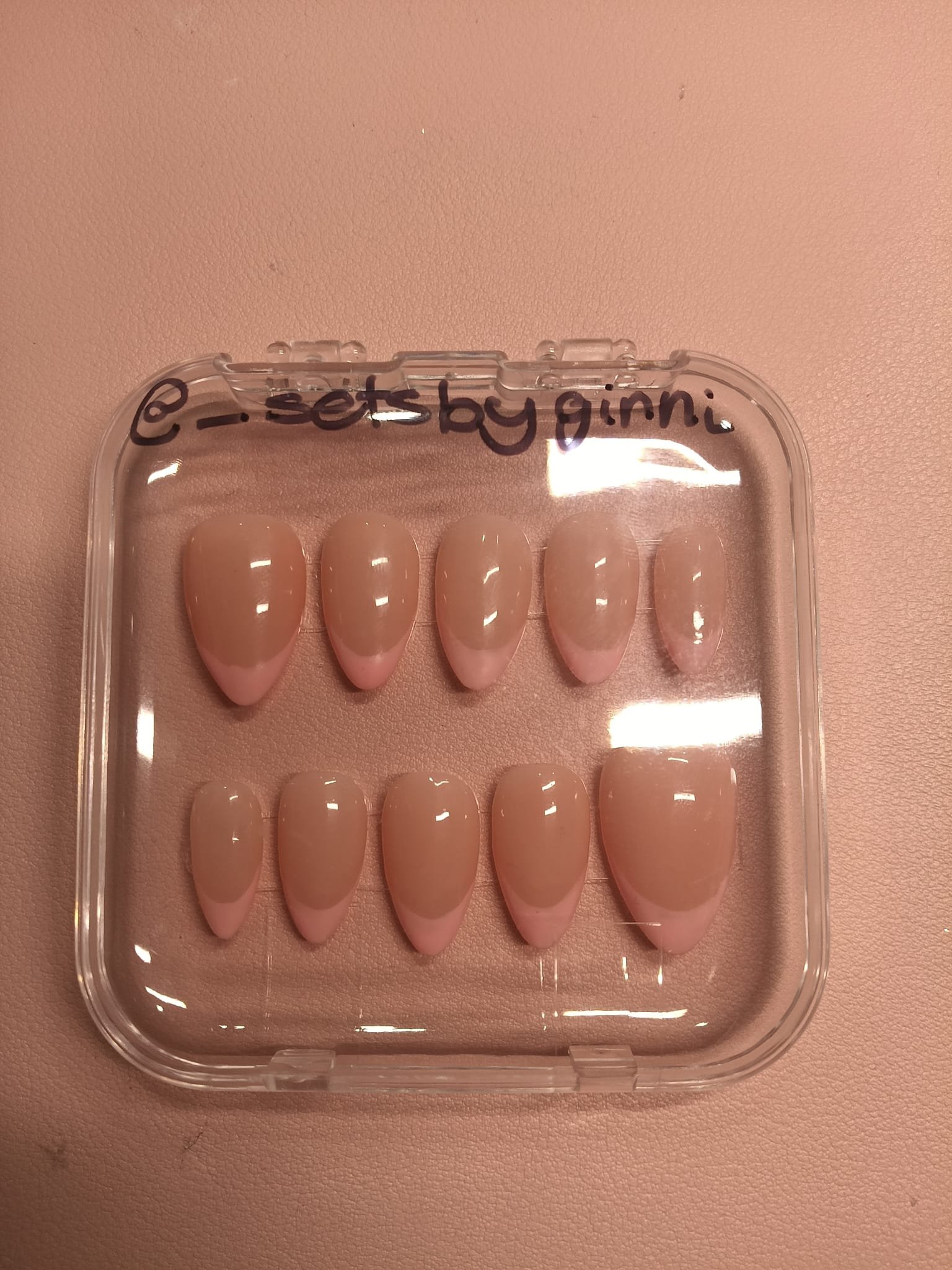 Classic Baby Pink French press-on nail set by Sets by Ginni