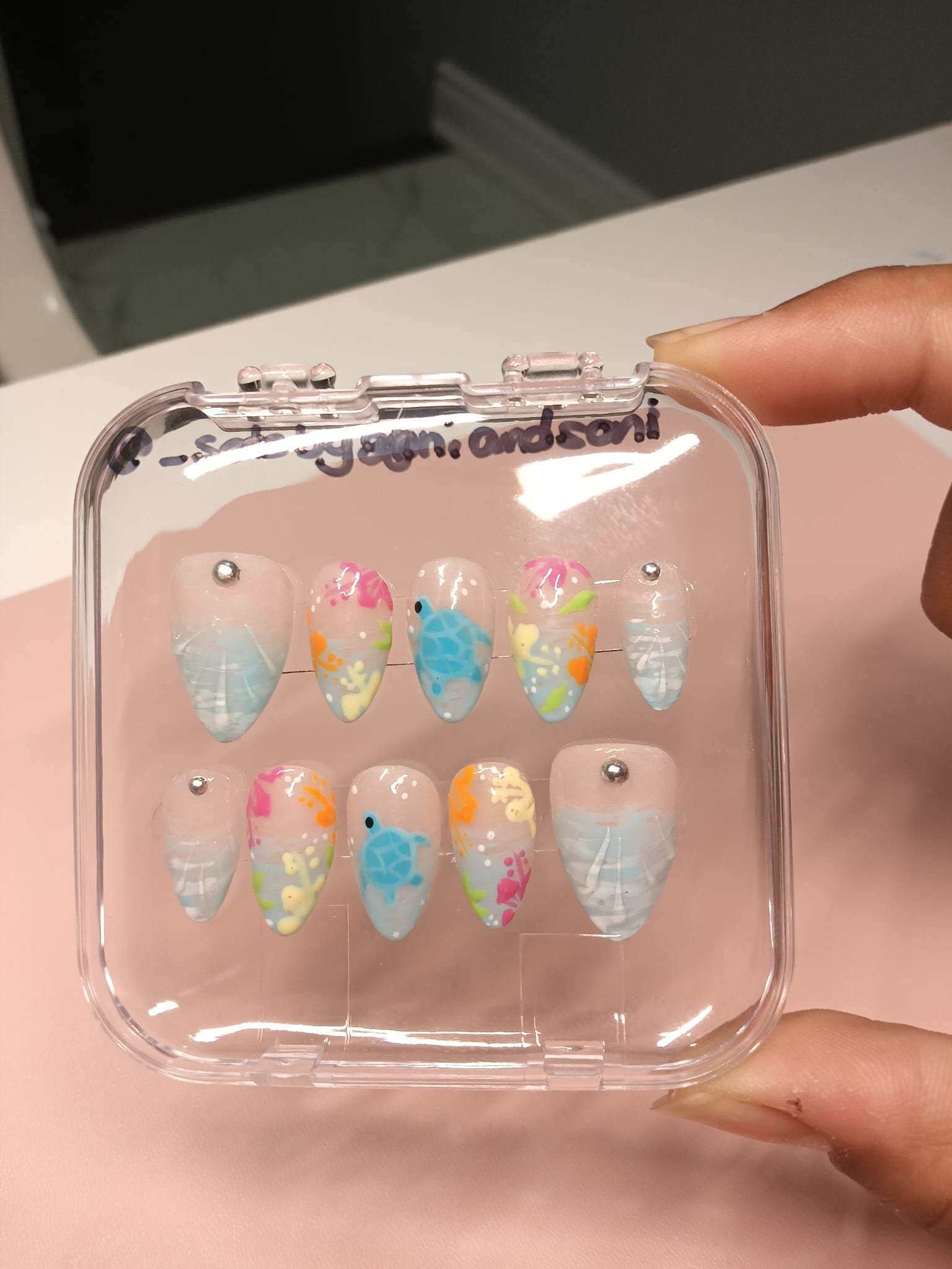 Under the Sea & Ocean Reef press-on nail set by Sets by Ginni